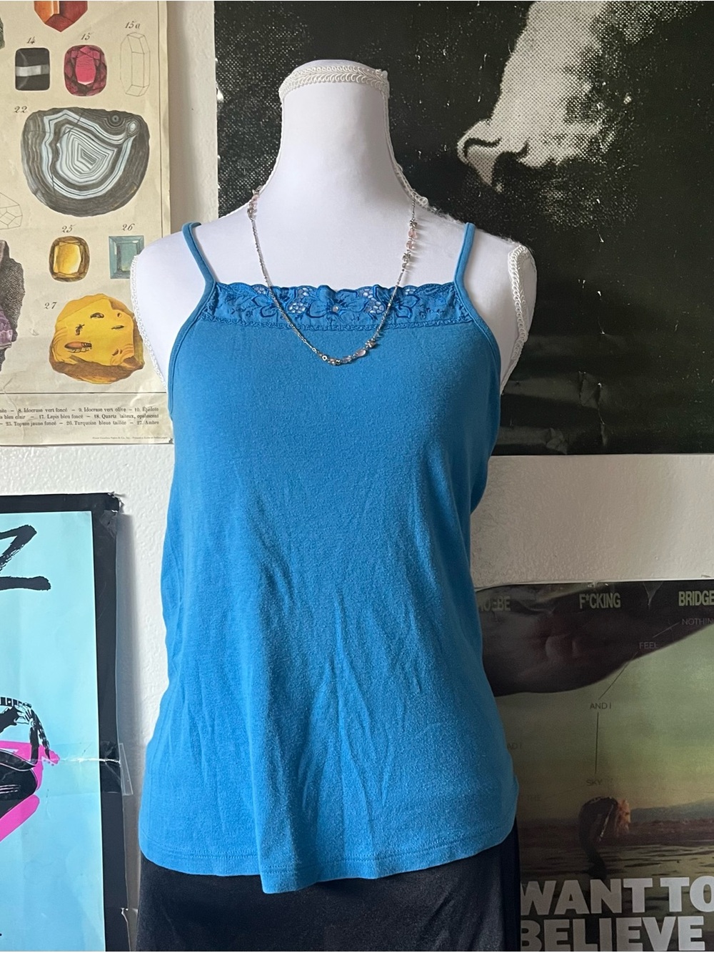 🫐 Y2K Floral Trim Cotton Cami 🫐